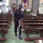Tim Gegana Satbrimobda Polda Lampung Penyisiran 50 Gereja