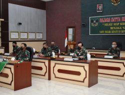Danrem 043 Gatam Rakor Vaksinasi Dengan Panglima TNI