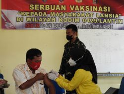 Kodim Lamtim Gelar Serbuan Vaksinasi Lansia