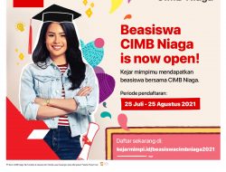 Kejar Mimpimu Bersama Beasiswa CIMB Niaga 2021