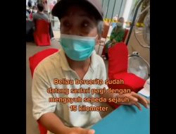Kayuh Sepeda 15 km demi Vaksin, Tuai Simpati Netizen