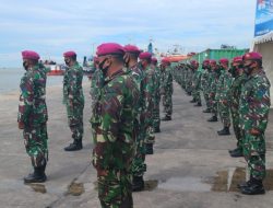 Prajurit Yonmarhanlan I Ikuti Penyambutan Kapal Perang India