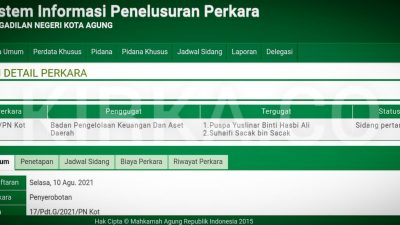 BPKAD Pringsewu Gugat Sekdes Tanjung Rusia