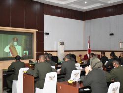 Kasrem 043 Gatam Ikuti Upacara Peringatan Kemerdekaan RI Ke-76 Secara Virtual