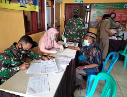 Masyarakat Antusias Ikuti  Vaksinasi Kodim 0429 Lamtim
