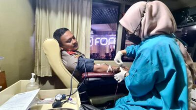 Serdik Sespimmen Polri Dikreg 62 Asal Lampung Donorkan Darahnya