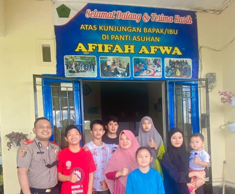 Kompol Alaidin Beri Bantuan ke Panti Asuhan