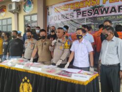 Polres Pesawaran Beberkan Hasil Operasi Sikat Krakatau 2022