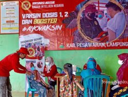 Kepala BIN Lampung Akselerasi Capaian Vaksinasi di Pesawaran