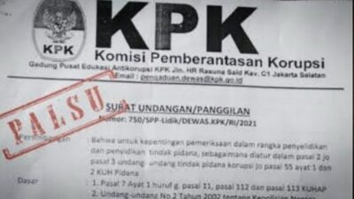 Palsukan Surat Panggilan KPK Abdul Chalik Dituntut Penjara