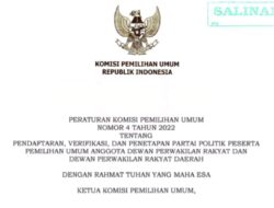 Tahapan Pendaftaran Parpol Peserta Pemilu 2024 pada PKPU Nomor 4 Tahun 2022