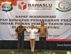 Bawaslu Lampung Tandatangani Komitmen Bersama Polda dan Kejati