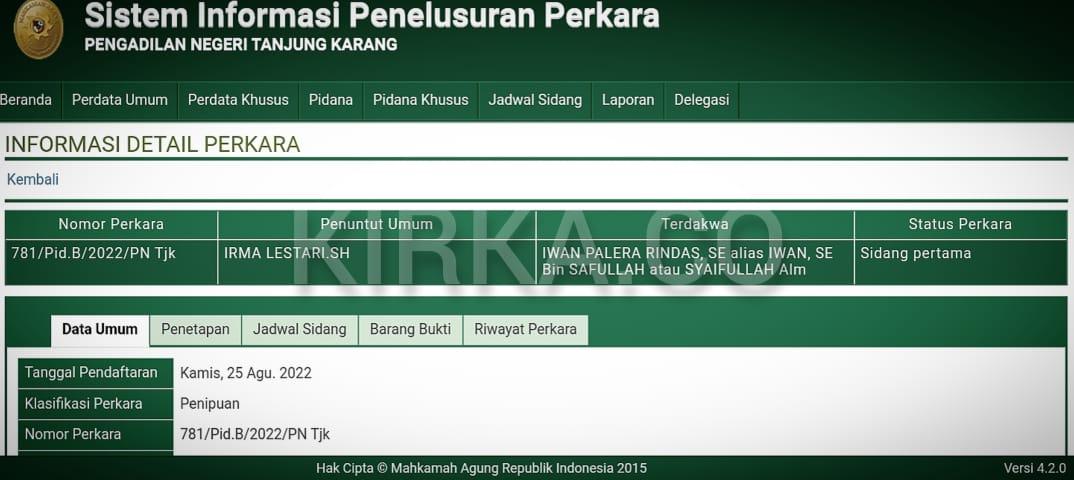 Perkara Dugaan Penipuan Iwan Palera Rindas Segera Disidang