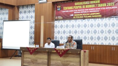 KIRKA.CO Polda Lampung Sosialisasikan Perpol Soal Kode Etik Profesi Polri