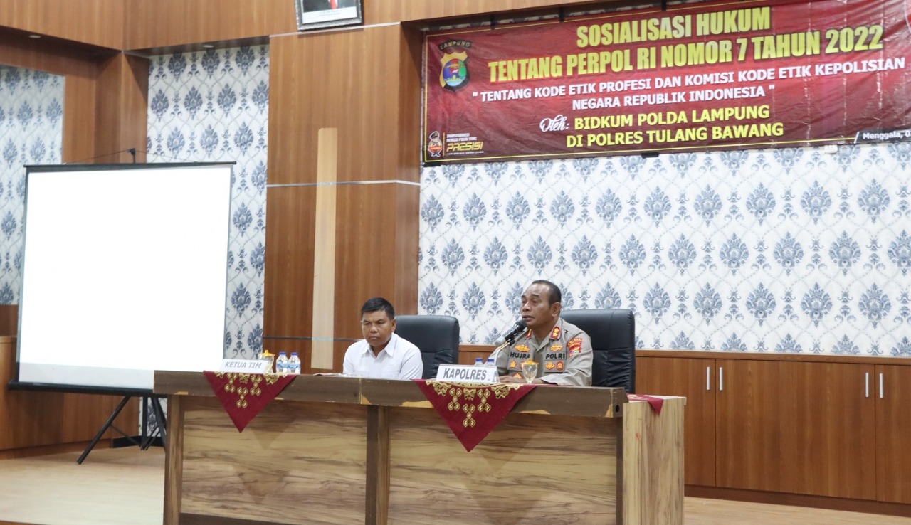 KIRKA.CO Polda Lampung Sosialisasikan Perpol Soal Kode Etik Profesi Polri