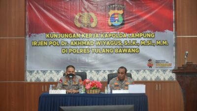 KIRKA.CO Kapolda Lampung Irjen Akhmad Wiyagus Puji Kinerja AKBP Hujra Soumena