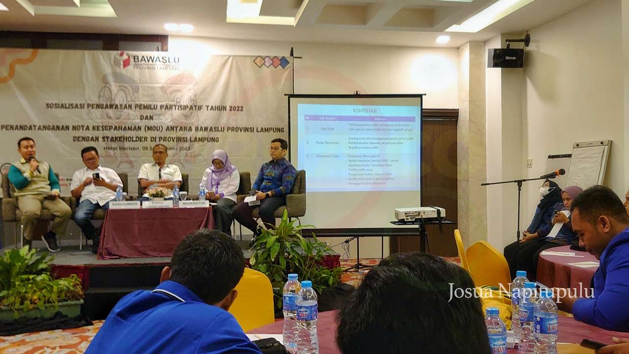 Bawaslu Lampung Gandeng 5 Lembaga Masyarakat Tingkatkan Partisipasi Pemilih