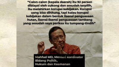 Kata Pengamat Soal Kepala Daerah Dibiayai oleh Cukong