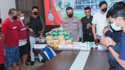 Polda Lampung Pamerkan Hasil Ungkap Narkotika 35 Kg Sabu
