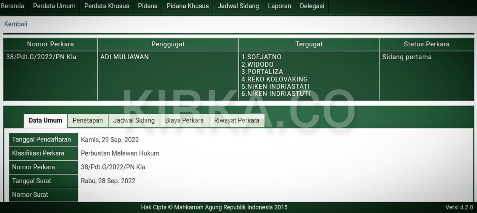 PN Kalianda Segera Sidangkan Perkara Sertifikat Lahan Malangsari