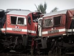 Tabrakan Babaranjang di Stasiun Rengas Lampung Tengah