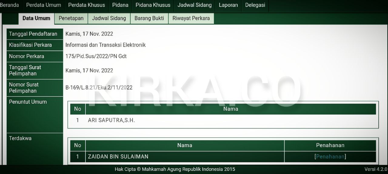 Ketua GMBI Teluk Pandan Disidang Selasa Depan