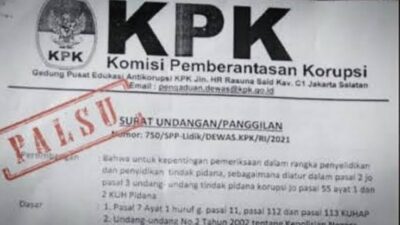 Terdakwa Pemalsuan Surat KPK Dituntut Penjara