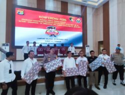Polda Lampung Umumkan Penahanan Tersangka Korupsi Engsit Dkk