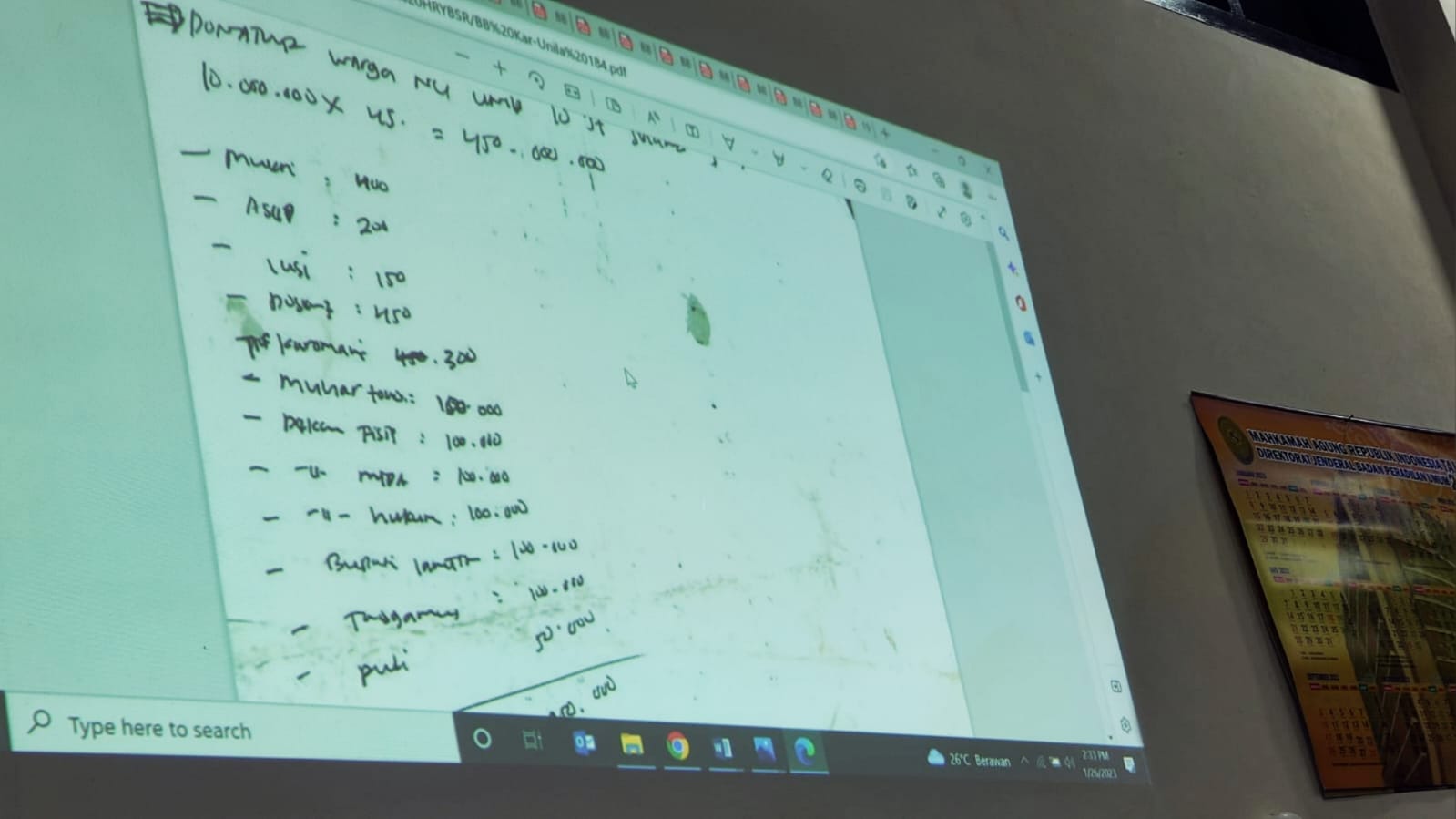 Uang Rp100 Juta Dari Wakil Bupati Tanggamus