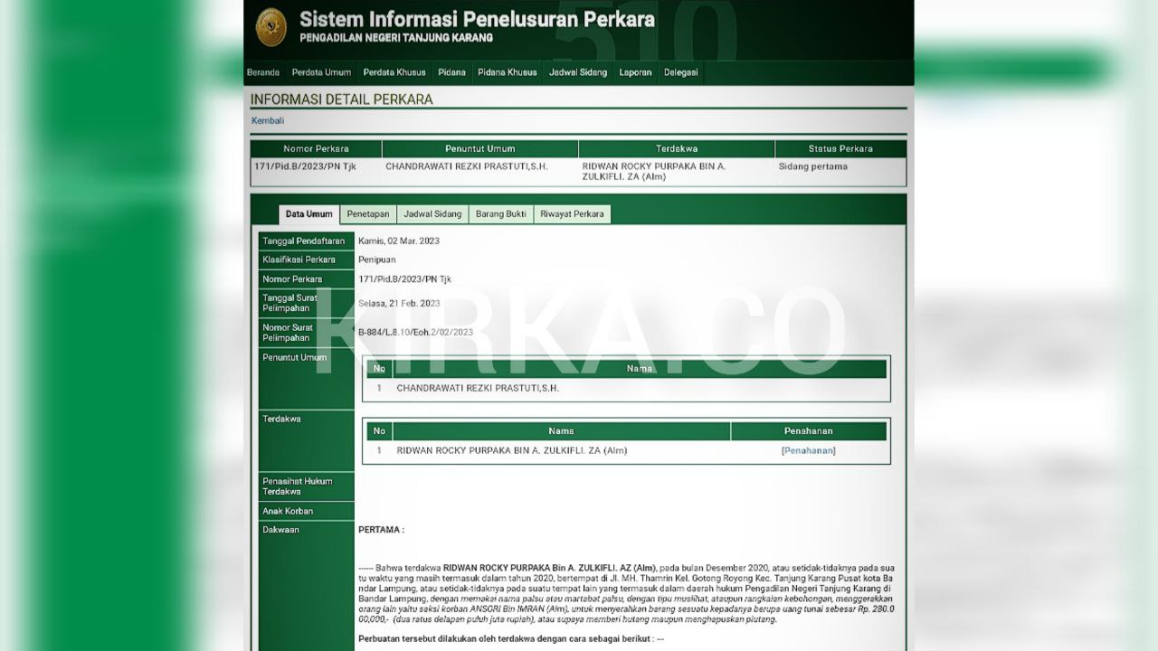 Dugaan Penipuan Jual Beli Lahan Bukit Sindy Segera Disidang