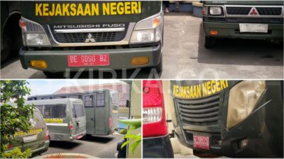 Tiga Mobil Tahanan Kejari Bandar Lampung Mati Pajak