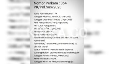 MA Tolak Permohonan PK Imam Mashuri