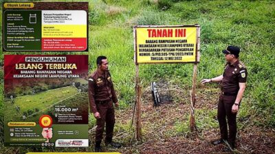 Kejari Lampung Utara lelang aset Terpidana Korupsi Dana Desa atas nama Pahrul Rozi, yang perkaranya telah diputus pada Mei 2022 lalu oleh Majelis Hakim PN Tipikor Tanjungkarang.
