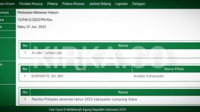 Panitia Pilkades Lampung Utara Digugat ke Pengadilan