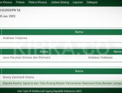 Andreas Yodeswa Gugat Sonny Zainhard Utama
