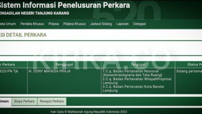 Dony Mahesa Praja Gugat BPN ke Pengadilan