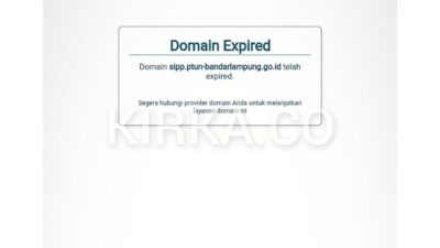 Domain SIPP PTUN Bandarlampung Expired