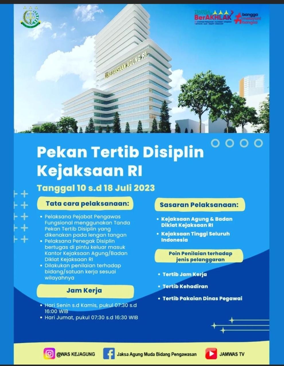 Pekan Tertib Disiplin Kejaksaan Telah Dimulai