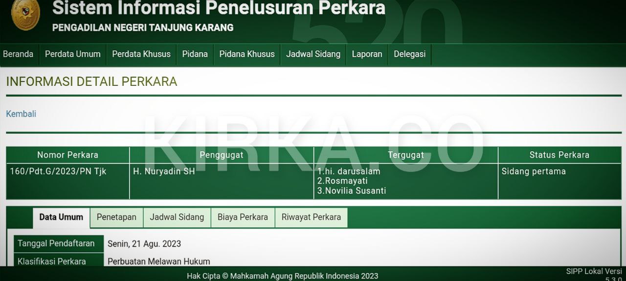 Si Raja Besi Tua Kembali Layangkan Gugatan Terhadap Darusalam