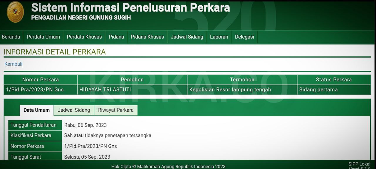 Polres Lampung Tengah Dipraperadilankan ke Pengadilan