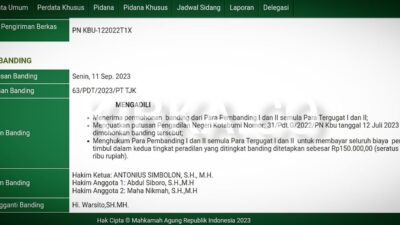 Putusan Gugatan Terhadap Bupati Lampung Utara Dikuatkan