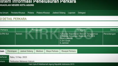 Kapolres Tanggamus Digugat ke Pengadilan