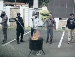 Kejari Lampung Utara Musnahkan Puluhan Gram Sabu