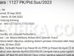MA Kabulkan PK Terpidana Korupsi Dana BOK Lampung Utara Maya Metissa
