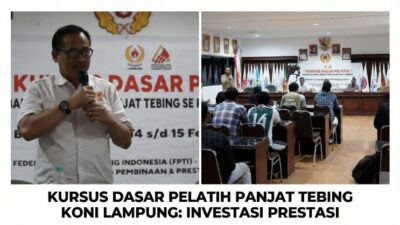 Investasi Prestasi, KONI Lampung Tempa 30 Pelatih Panjat Tebing