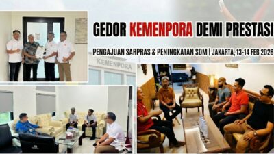 Gedor Kemenpora, KONI Lampung Ajukan Proposal Sarpras dan Peningkatan Mutu Pelatih