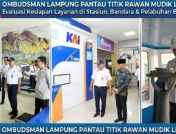 Ombudsman Sentil Pelayanan Mudik Lampung: Fasilitas Minim, Perlintasan KA Rawan