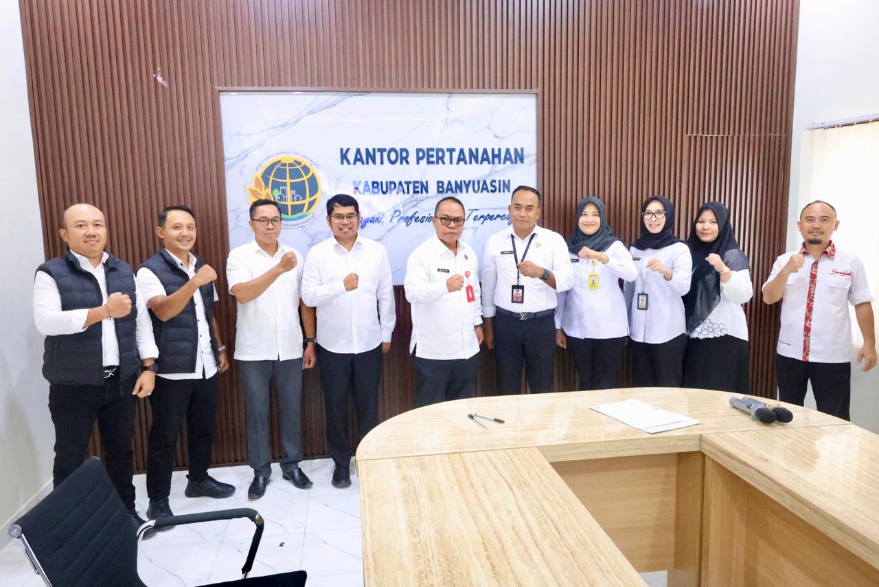 Serah terima jabatan Kepala Kantor Pertanahan Kabupaten Banyuasin berlangsung khidmat pada Senin, 26 Februari 2026.