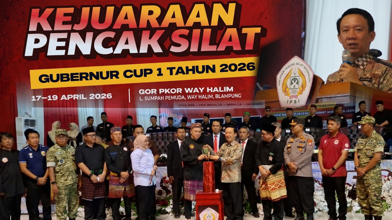 Libatkan 1.500 Pesilat, Gubernur Cup I Jadi Ajang Pembuktian Jawara Lampung