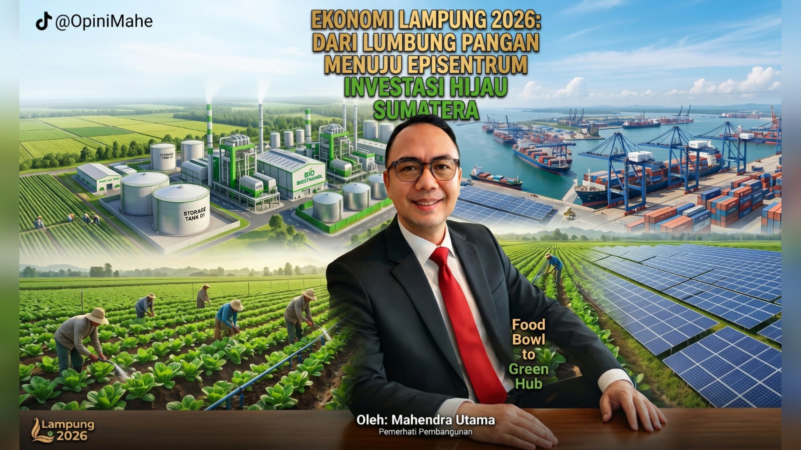 Ekonomi Lampung 2026: Dari Lumbung Pangan Menuju Episentrum Investasi Hijau Sumatera